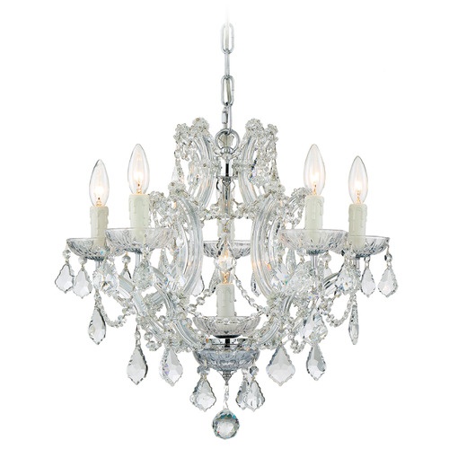 Crystorama Lighting Maria Theresa Polished Chrome Crystal Chandelier
