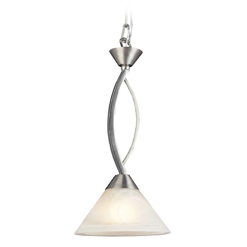 Elk Lighting Elysburg Satin Nickel Mini-Pendant Light - Includes Recessed Adapter Kit 7634/1-LA