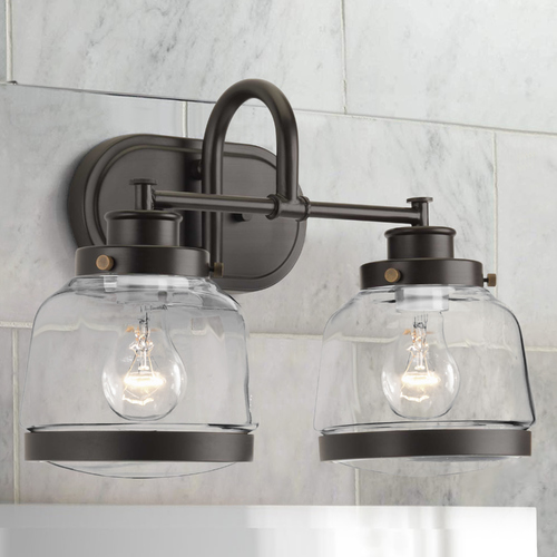 Progress Lighting Judson Antique Bronze 2-Light Bathroom Light by Progress Lighting P300081-020