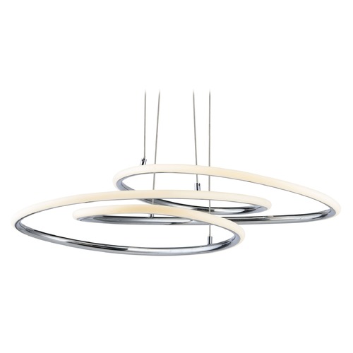 Coaster 20.25-Inch LED Pendant in Polished Chrome by ET2 Lighting