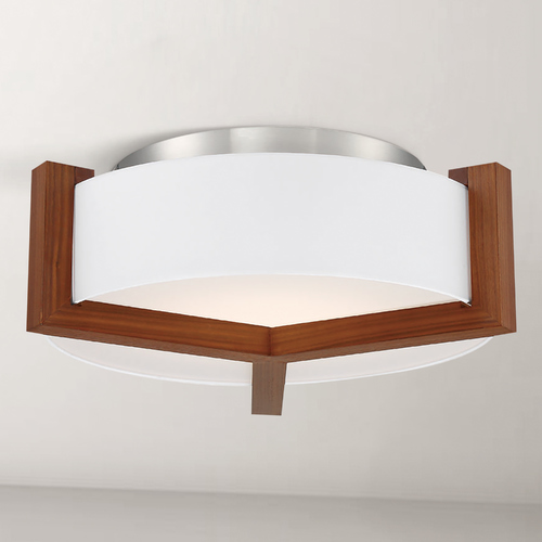 Segment Dark Walnut LED Flush Mount by Modern Forms