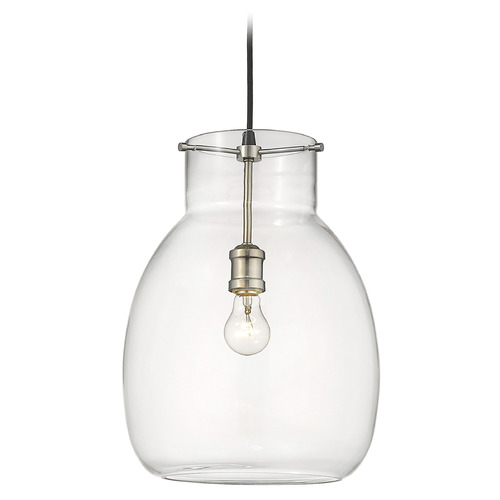 Z-Lite Bella Matte Black & Brushed Nickel Pendant by Z-Lite 476P-MB-BN