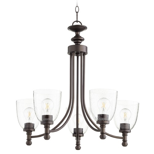 Quorum Lighting Rossington Oiled Bronze Chandelier by Quorum Lighting 6122-5-286