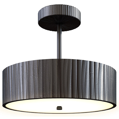 Alan Peppin Kensington LED Semi-Flush in Bronze by Alora Lighting