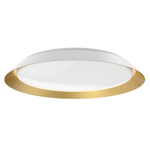 Kuzco Lighting Jasper 23-Inch LED Flush Mount in White with Gold Interior by Kuzco Lighting FM43423-WH/GD