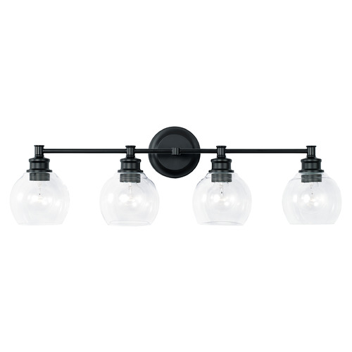 Mid Century Bathroom Light in Matte Black by Capital Lighting