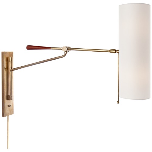 Aerin Frankfort Articulating Convertible Wall Light in Brass by Visual Comfort Signature