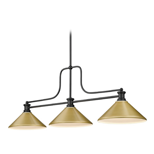 Melange Matte Black Billiard Light by Z-Lite