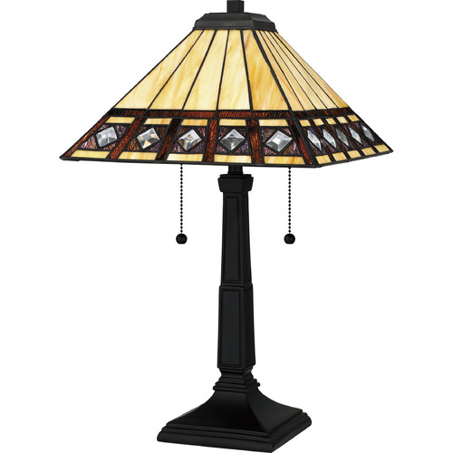 Quoizel Lighting Tiffany Matte Black Table Lamp by Quoizel Lighting TF16139MBK