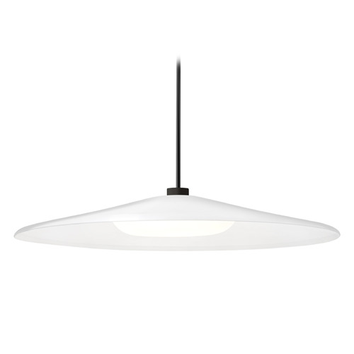 Besa Lighting Besa Lighting Swan Black LED Pendant Light with Coolie Shade 1TT-SWANWH-LED-BK