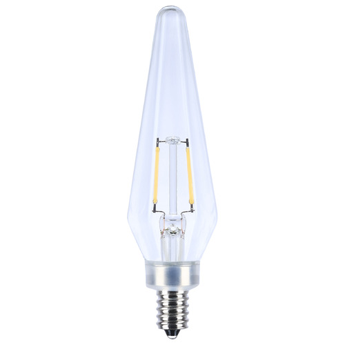2W HX11 Prismatic 2700K E12 Base Clear LED Light Bulb by Satco