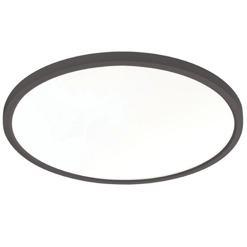 Afx Lighting Edge Round Large Black LED Flushmount Light