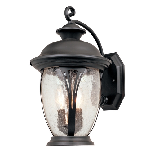 Seeded Glass Outdoor Wall Light Bronze Designers Fountain Lighting