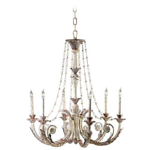 Cyan Design Cyan Design Abelle Parisian White Chandelier 28-06-6491