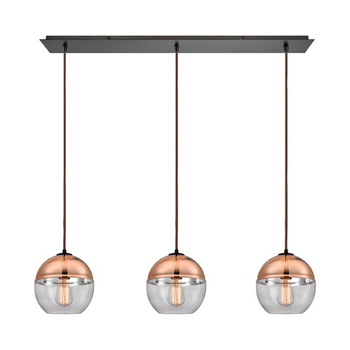 Elk Lighting Elk Lighting Revelo Oil Rubbed Bronze Multi-Light Pendant with Globe Shade 10490/3LP