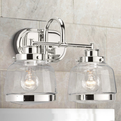 Progress Lighting Judson Polished Nickel 2-Light Bathroom Light by Progress Lighting P300081-104