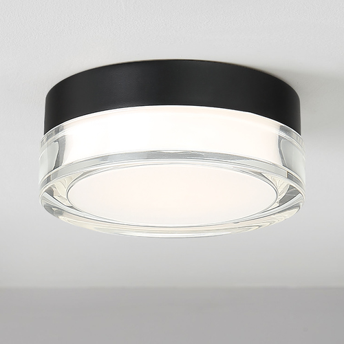 Modern Forms by WAC Lighting Pi 6.25-Inch LED Outdoor Flush Mount in Black 3000K by Modern Forms FM-W44806-30-BK