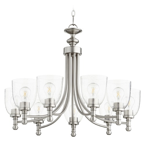 Quorum Lighting Rossington Satin Nickel Chandelier by Quorum Lighting 6122-9-265