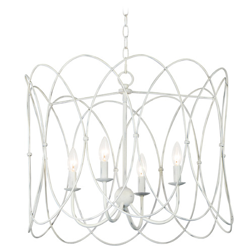 Maxim Lighting Maxim Lighting Trellis Weathered White Pendant Light 27594WWT
