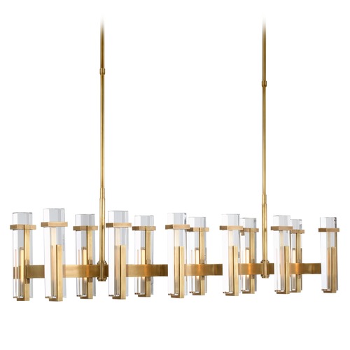 Ian K. Fowler Malik Linear Chandelier in Brass by Visual Comfort Signature