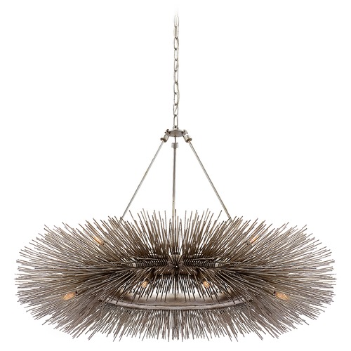Visual Comfort Signature Collection Kelly Wearstler Strada Ring Chandelier in Silver by Visual Comfort Signature KW5181BSL