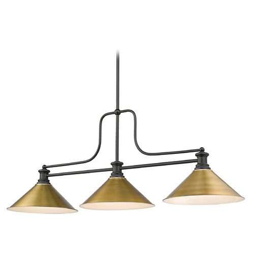 Melange Matte Black Billiard Light by Z-Lite