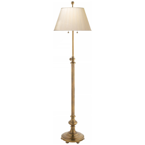 Chapman & Myers Overseas Floor Lamp in Antique Brass by VC Signature