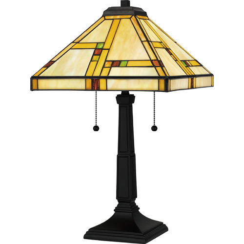 Quoizel Lighting Tiffany Matte Black Table Lamp by Quoizel Lighting TF16136MBK