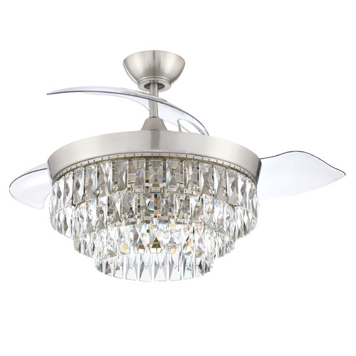 Craftmade Lighting Sofia Brushed Polished Nickel LED Ceiling Fan with Light