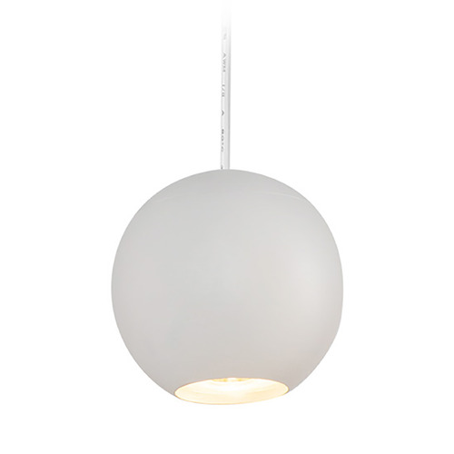 Kuzco Lighting Faria White LED Mini-Pendant Light with Globe Shade