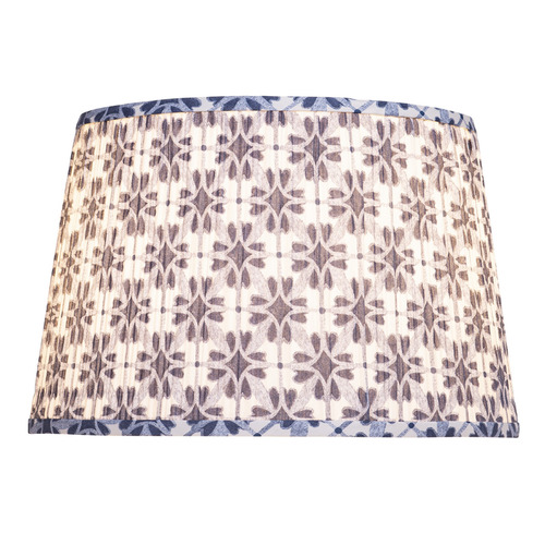 Blue / Ivory Empire Lamp Shade with Spider Assembly