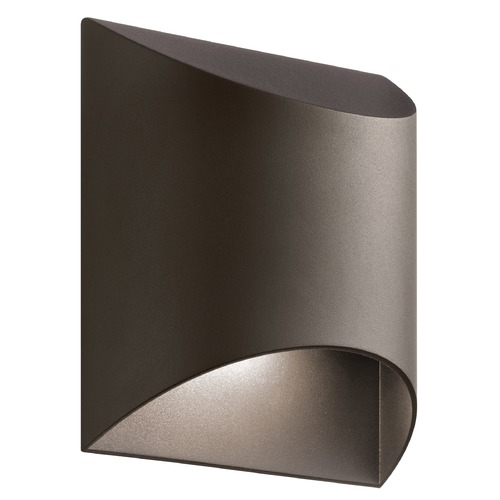 Wesly 7.50-Inch Textured Bronze LED Outdoor Wall Light by Kichler Lighting