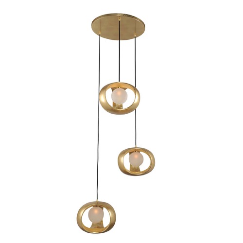 Calistoga Gold Leaf Multi-Light Pendant by Kalco Lighting