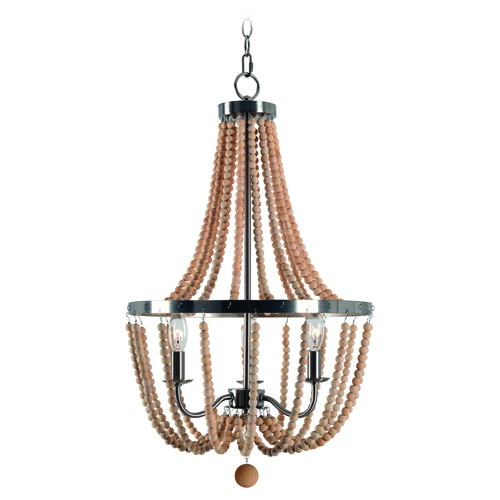 Kenroy Home Lighting Regas Brushed Steel Mini-Chandelier by Kenroy Home 93133BS
