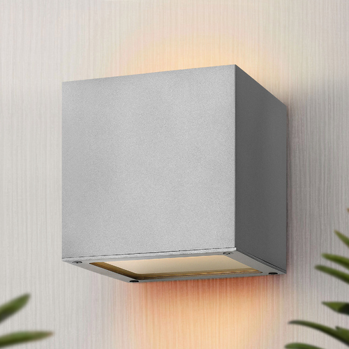 Hinkley Kube Titanium LED Outdoor Wall Light 3000K by Hinkley Lighting 1769TT