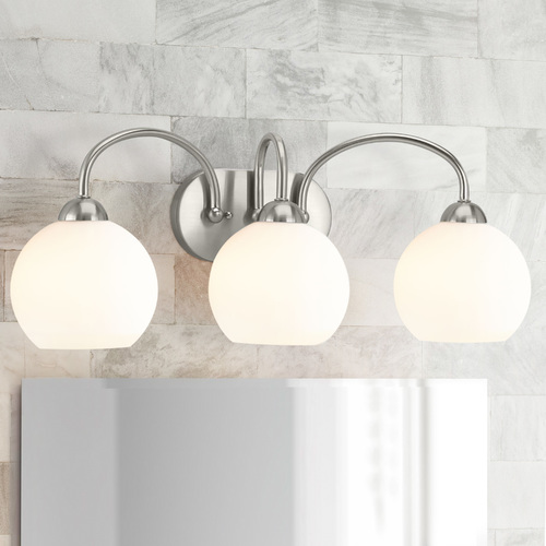 Progress Lighting Carisa Brushed Nickel 3-Light Bathroom Light by Progress Lighting P300086-009