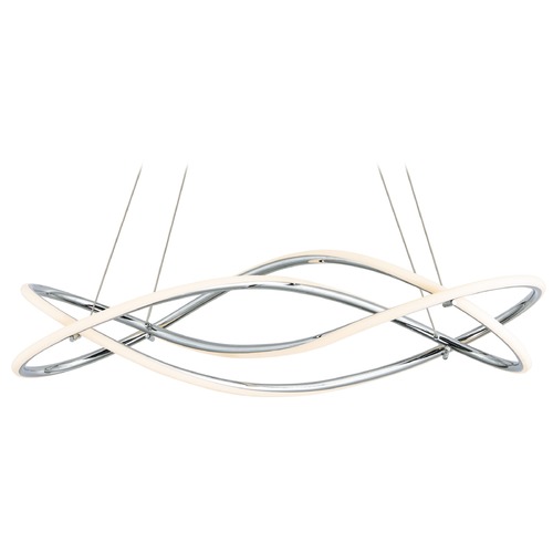 Coaster 30.25-Inch LED Linear Pendant in Chrome by ET2 Lighting