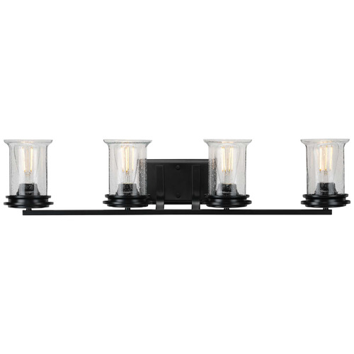 Progress Lighting Winslett Matte Black Bathroom Light
