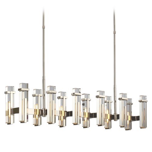 Ian K. Fowler Malik Linear Chandelier in Nickel by Visual Comfort Signature