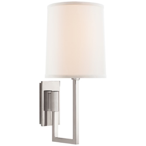 Visual Comfort Signature Collection Barbara Barry Aspect Library Sconce in Nickel by Visual Comfort Signature BBL2027PNL