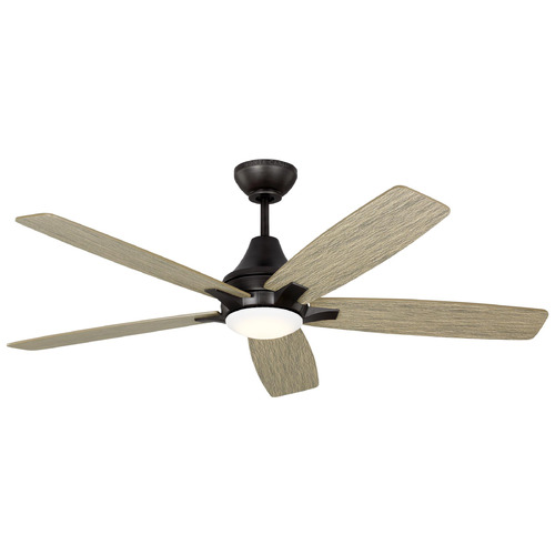 Generation Lighting Fan Collection Lowden 52 LED Brushed Steel LED Ceiling Fan by Generation Lighting Fan Collection 5LWDR52AGPD