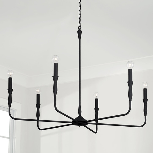 Paloma 6-Light Chandelier in Textured Black by Capital Lighting