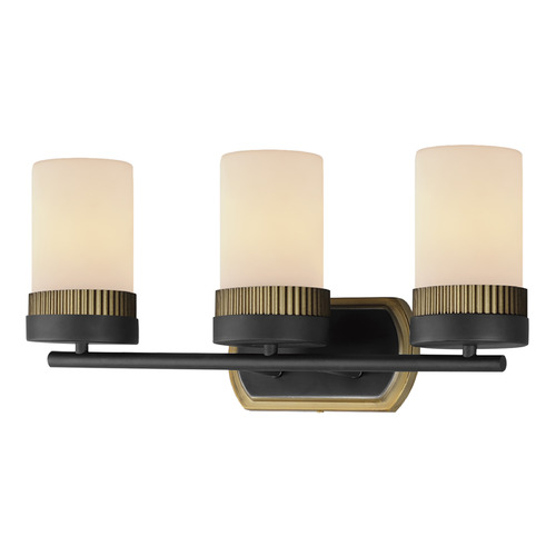 Maxim Lighting Ruffles Black & Antique Brass Bathroom Light by Maxim Lighting 32652SWBKAB