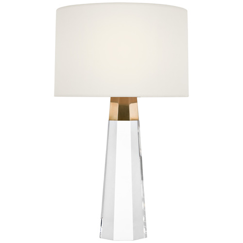 Visual Comfort Signature Collection Visual Comfort Signature Collection Aerin Olsen Crystal & Hand-Rubbed Antique Brass LED Accent Lamp ARN3028CG/HAB-L