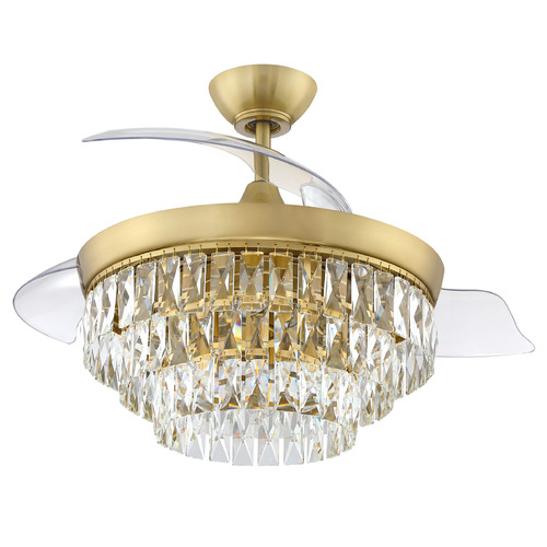 Craftmade Lighting Craftmade Lighting Sofia Satin Brass LED Ceiling Fan with Light SOF42SB3