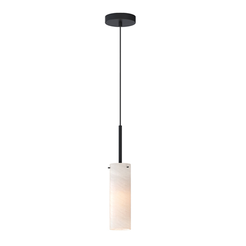 Blizzard Mini Pendant in Black with Marbled Glass by Maxim Lighting