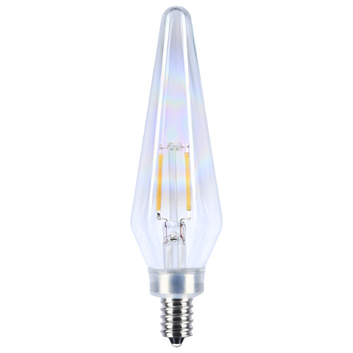 2W HX11 Prismatic 2700K E12 Base Aurora LED Light Bulb by Satco