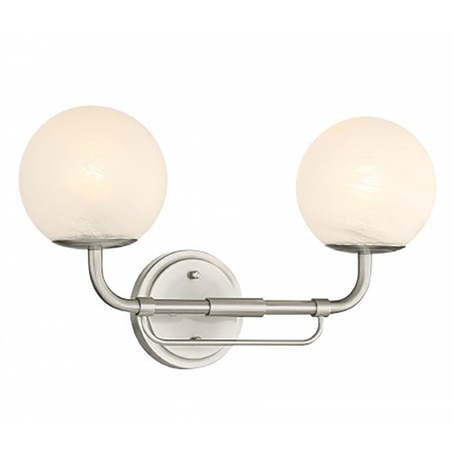 Minka Lavery Rolando Hidalgo Whitehall Brushed Nickel Bathroom Light
