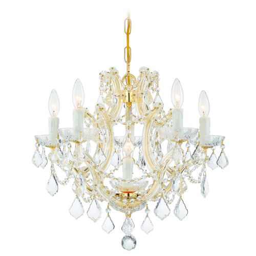 Crystorama Lighting Maria Theresa Gold Crystal Chandelier