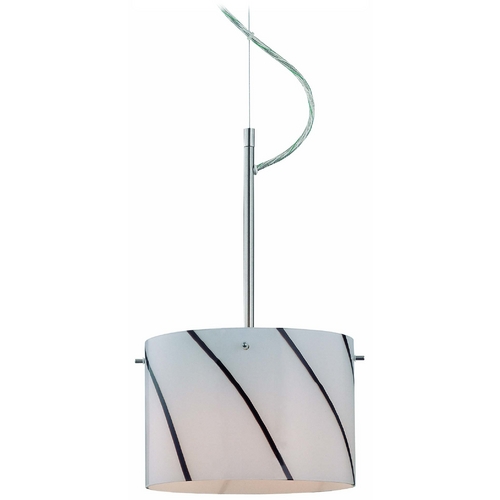Modern Mini Pendant with White Glass by Lite Source Lighting